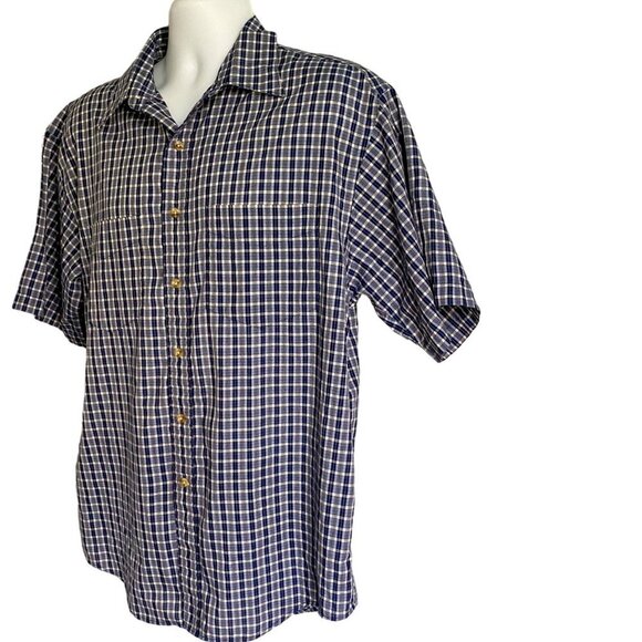 Arrow Tournament Men's Short Sleeve Button Down Shirt Size Large - Picture 4 of 9